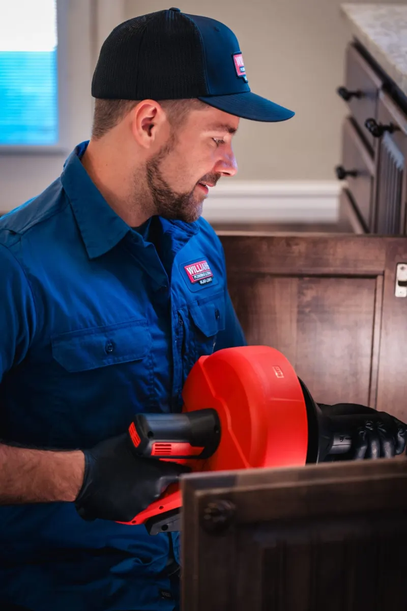 Williams Plumbing & Drain service technician